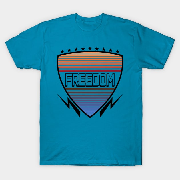 Freedom Shield T-Shirt by CharJens